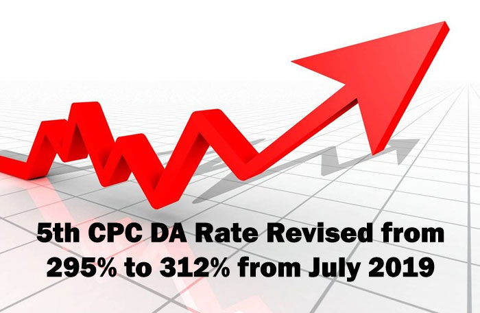 5th CPC DA Rate Revised from July 2019 Central Government Employees