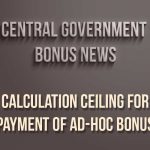 Bonus Central Government Employees