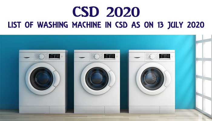 CSD 202 0- CSD AFD Items Washing Machine