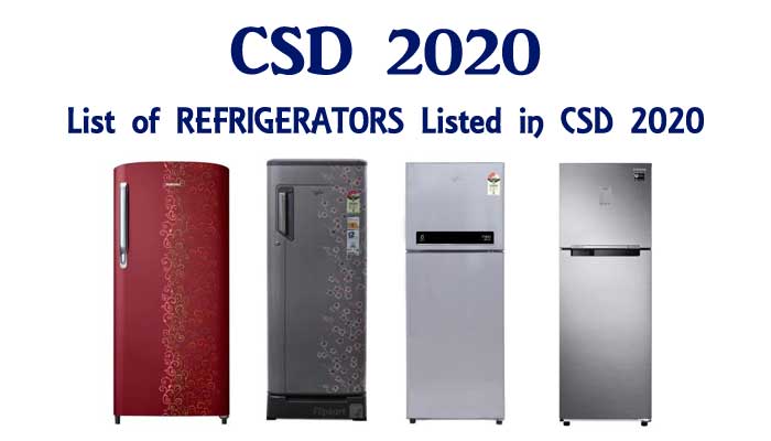 CSD 2020 REFRIGERATORS LIST