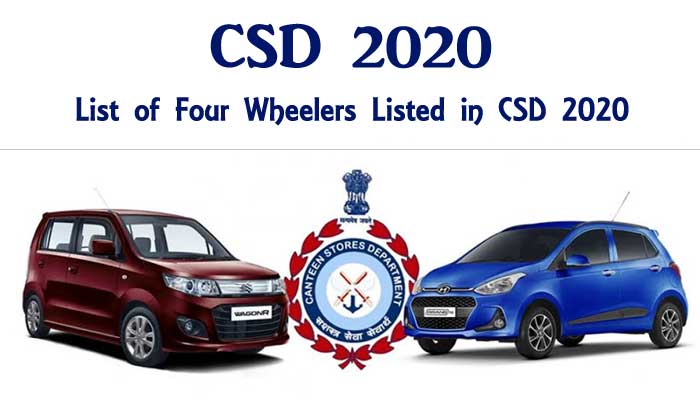 CSD 2020 - List of Four Wheeler Listed in CSD