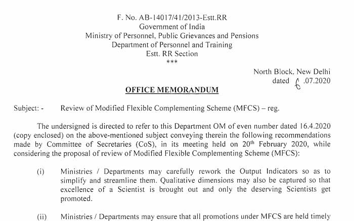 Review of Modified Flexible Complementing Scheme