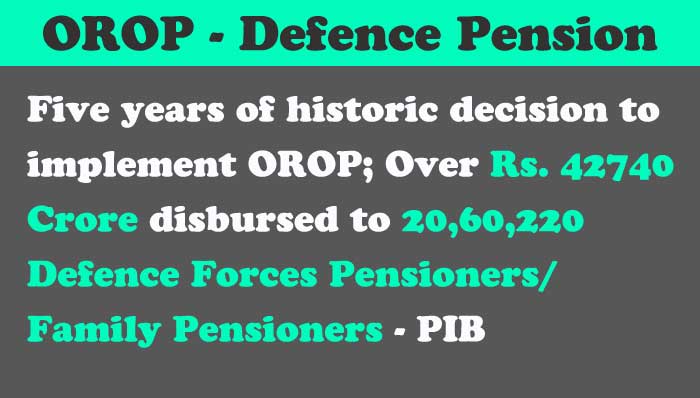 OROP - Defence Pension