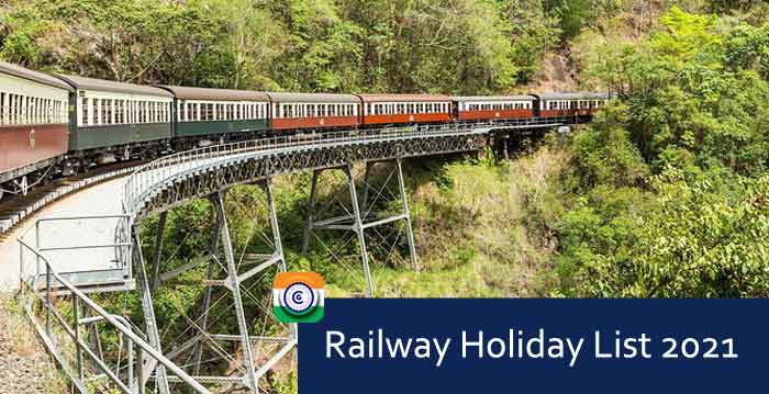 Railway Holiday List 2021