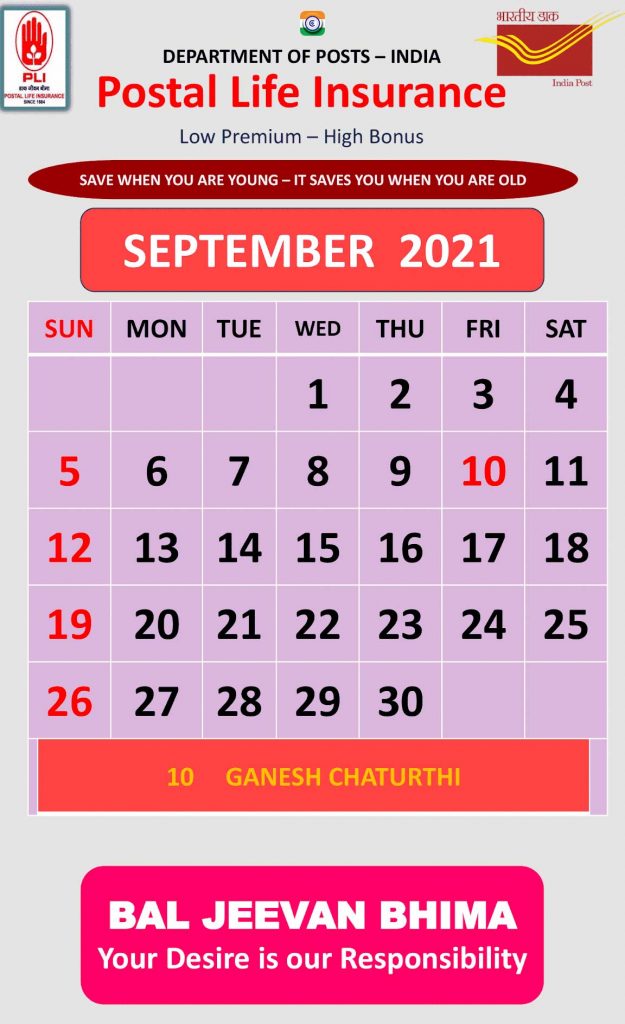 PLI Calendar September 2021