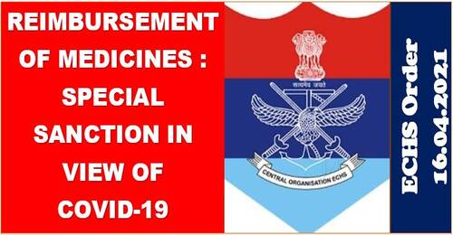 Medicines reimbursement – Special Sanction until July 31, 2021 in light of Covid-19: ECHS