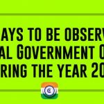 Central Government Gazetted Holidays 2022
