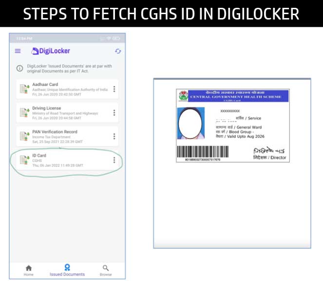 STEPS TO FETCH CGHS ID CARD IN DIGILOCKER