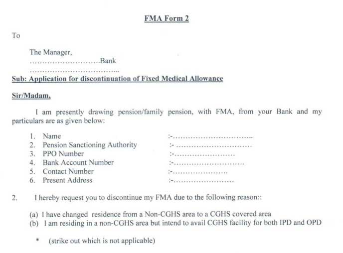 Procedure for a Pensioner/Family Pensioner to switch their option from FMA to CGHS (OPD) facility and vice versa DoPPW