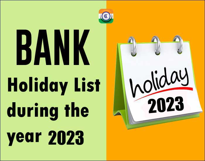 Bank Holidays Calendar 2023 India PDF