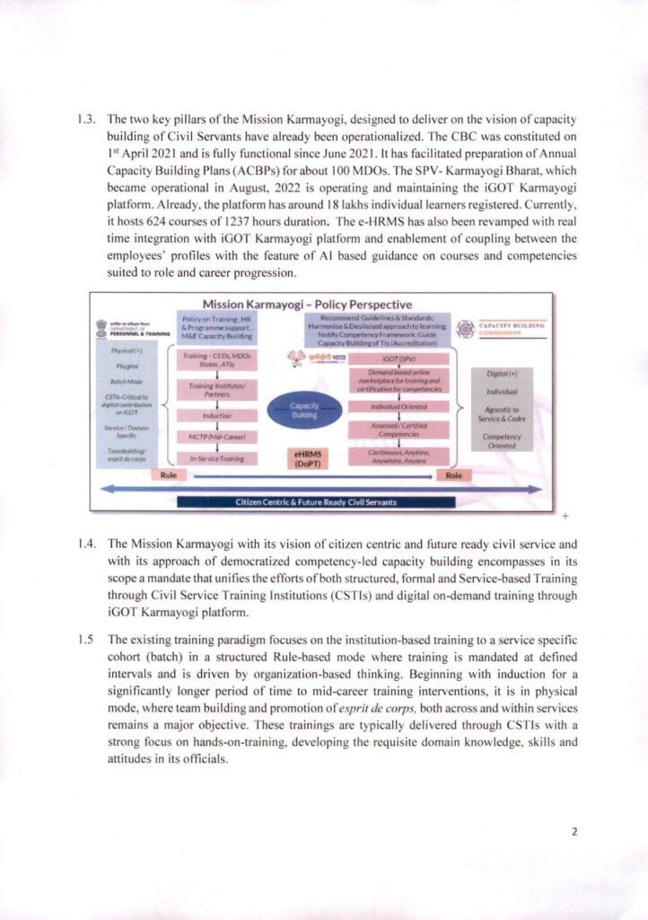 Karmayogi Guidelines 2023 PDF DoPT
