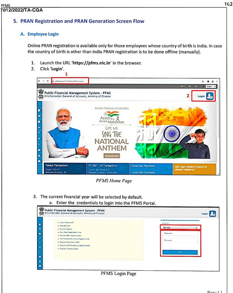 Online NPS Subscriber Registration Module for PRAN generation